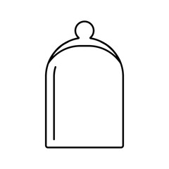 Obraz premium cloche glass package line icon vector. cloche glass package sign. isolated contour symbol black illustration