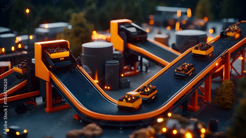 Poster optimized supply chain hub with advanced logistics automation streamlining workflows enhancing effic