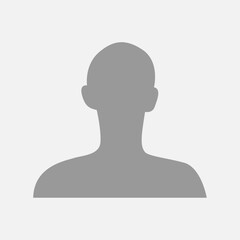 Vector flat illustration in grayscale. Icons of man and woman. Avatar, user profile, person icon, profile picture. Suitable for social media profiles, icons, screensavers and as a template.