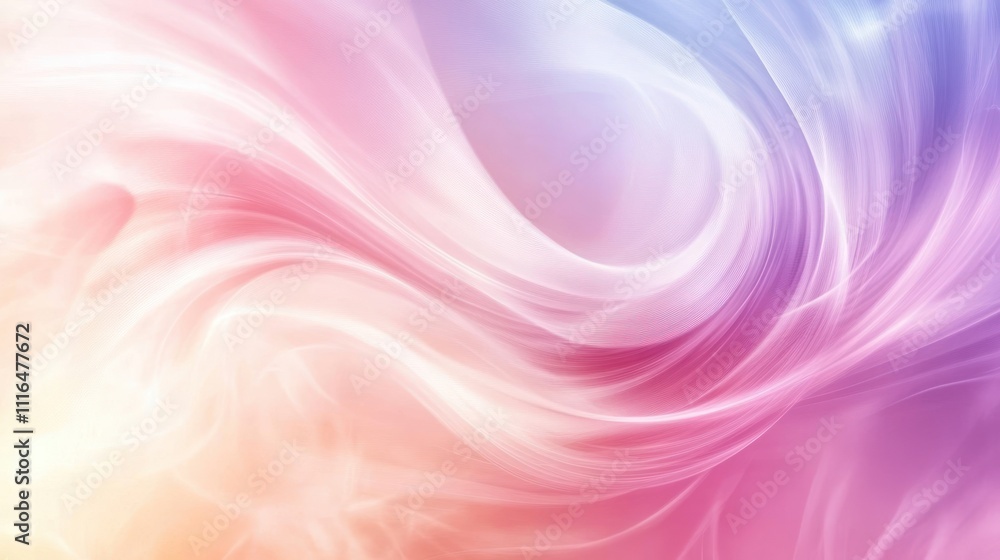 Poster Abstract swirling pastel rainbow colors background.