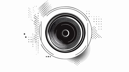 Professional vector illustration of a loudspeaker on white background