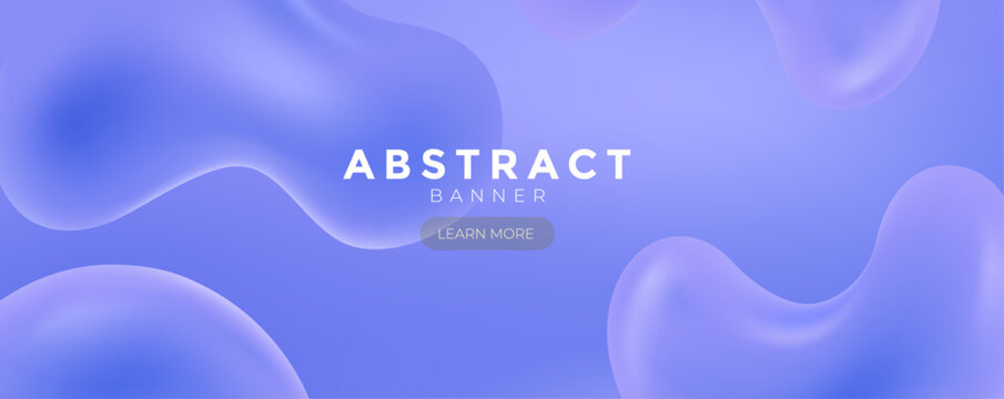 Blue wave web banner, Modern template for background, Blue banner, Blue gradient banner, Liquid web banner