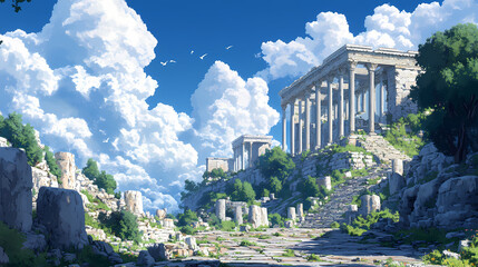 Wealthy Anime Manga Business Character in a Corporate Setting