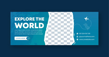 travel agency facebook cover or banner design