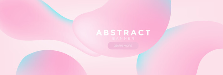 Pink web banner, Pink vector illustration abstract gradient poster with wave shapes Modern template for background