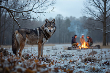 Wolf as a symbol of the month November