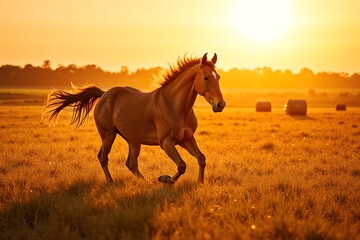 Horse as a symbol of the month August