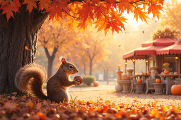 Squirrel as a symbol of the month September