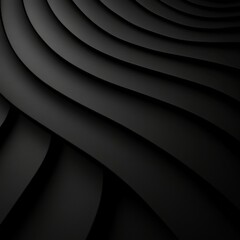Fototapeta premium Textured black waves create a modern visual experience