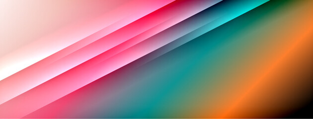 Fototapeta premium Colorful gradient with lines made of shadow and light. Creative background