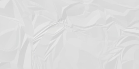 Fototapeta premium White wrinkly backdrop paper background. panorama craft wrinkly paper texture background, crumpled pattern texture. paper crumpled texture. white fabric crushed textured crumpled.