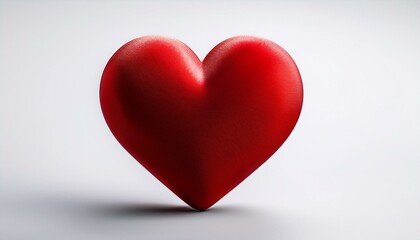 red heart on white background