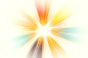 Gradient abstract background in pastel colors with fireworks effect. Multicolored rays shining in a circle. Energy flash, festive concept.