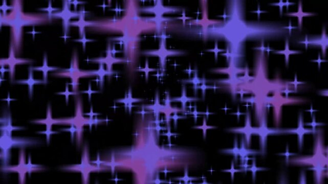 Ster glittering on the night sky particle background animation