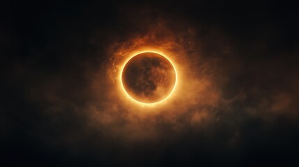 Obraz premium Cosmic Ring - A Glow in the Darkness