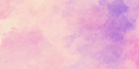 Fototapeta premium Dreamy soft pink and purple watercolor wash provides a textured background, ideal for adding a gentle pop of color to designs