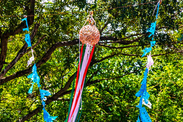 Mexican celebration and festive decorations in Mexico.