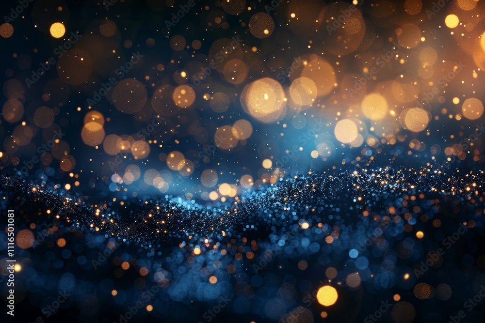 Wall mural a mesmerizing blend of vibrant cosmic lights and sparkling particles vividly illuminated against a d