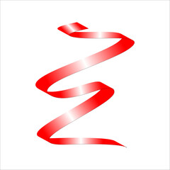red white red flag color gradient ribbon vector eps
