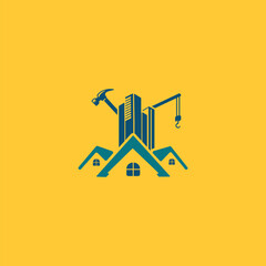 Real estate construction Repair vector logo design template