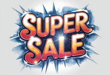 Fototapeta premium Super sale banner template design for web or social media. Sale banner template.