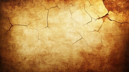 Cracked, aged parchment texture with brown and tan tones, showing signs of wear and tear.