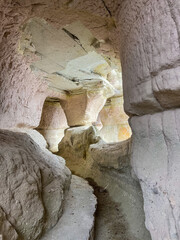 Trail Leading Through a Cave in Cappadocia Turkey