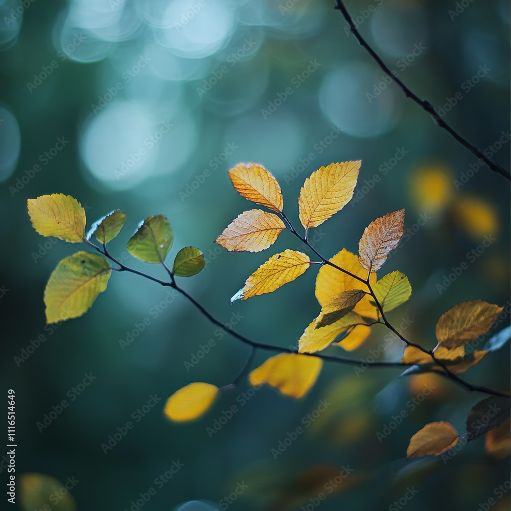 Poster Abstract vector background with autumn leaves Autumn banner with grainy photocopy effect. Frame of leaves, template for poster, cover, advertisement, web site.