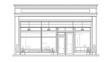 Fototapeta premium Exterior view of a store building.