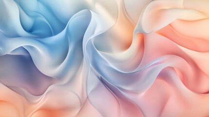 Fototapeta premium Abstract Draped Fabric with Blue and Pink Gradient