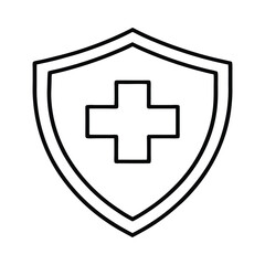 Obraz premium shield free medical on white backgrount