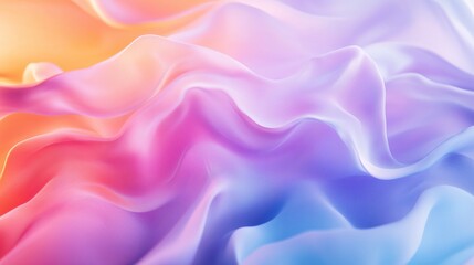 Obraz premium Soft Pastel Waves in Gradient Colors - made with Generative AI