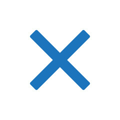 close icon Flat line illustration