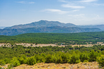 Obraz premium View of Dubrovnik countryside surrounding Dubrovnik from the top of Moutain Srd. Croatia
