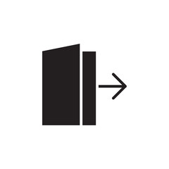 Logout icon Flat line illustration