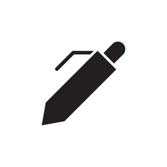 Pen icon Flat line illustration