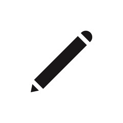 Pencil icon Flat line illustration