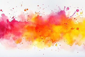 Obraz premium Vibrant watercolor splash in red and yellow hues