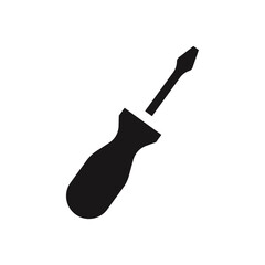 screw diver Flat line illustration