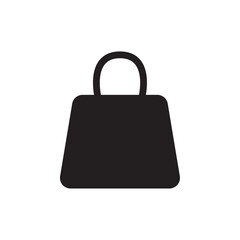 Shopping bag icon Flat line illustration