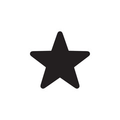 Star icon Flat line illustration