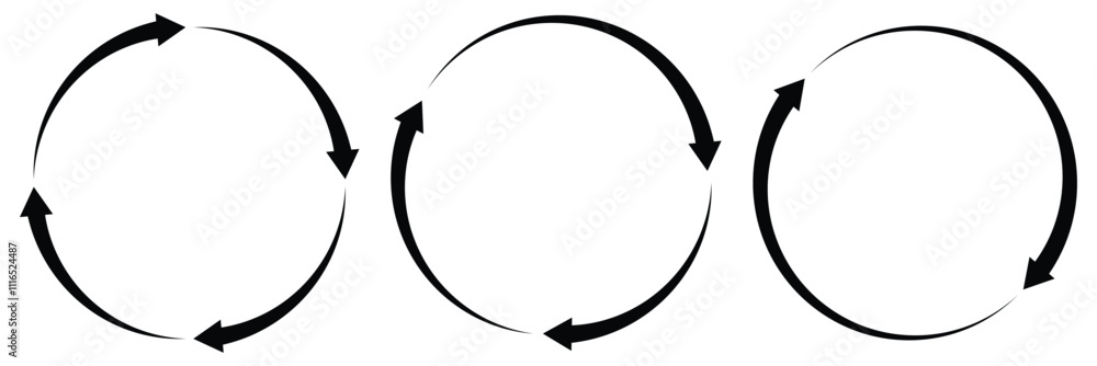 Poster refresh icon set. refresh, reload, recycle, loop rotation, update icon, convert sign collection. vec