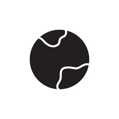 World icon Flat line illustration