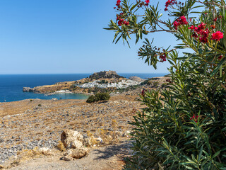 Die Stadt Lindos auf Rhodos in Griechenland