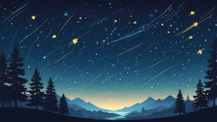 christmas night landscape