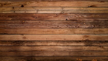 Obraz premium big brown wood plank wall texture background
