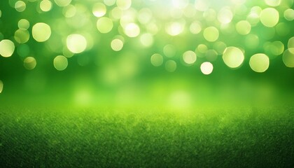 Fototapeta premium green background with blurred shiny bokeh