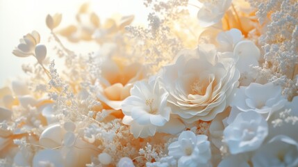 Obraz premium Soft, elegant floral arrangement in pastel tones