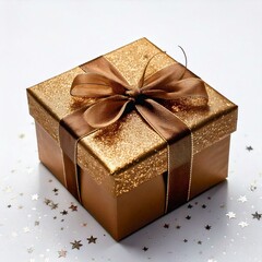gift box with ribbon, Christmas, new Year, birthday, surprise