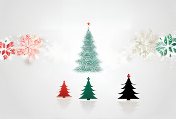 Fototapeta premium christmas tree with snowflakes